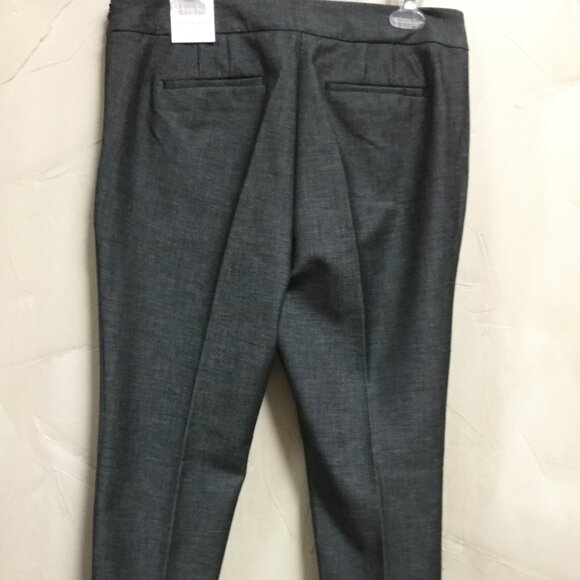 Talbots Women Size 12P Chatham Ankle Pant Sits Waist Slim Leg Gray Side Zip NWT - Picture 7 of 10